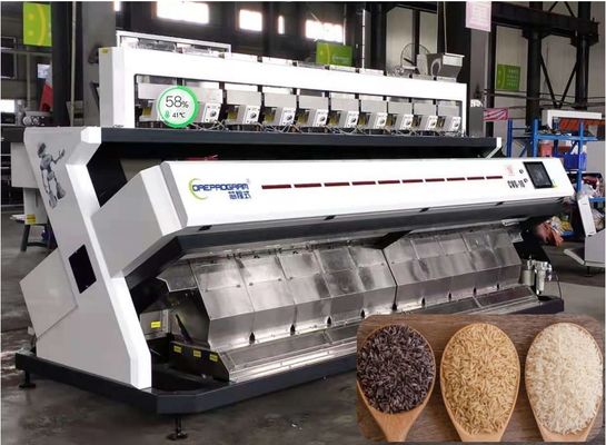 качество  10 Chutes Rice Color Sorter Large Capacity Black White Red Brown Waterfall Structure 2520Kg завод
